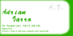 adrian varro business card