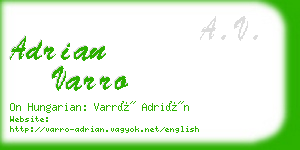 adrian varro business card